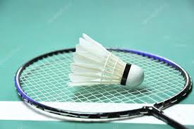 Badminton Racket Shuttlecock Closeup Green Court Stock Photo Ad Shuttlecock Closeup Badminton Racket Ad