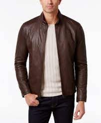 Cole Haan Men S Full Zip Leather Bomber Jacket In Buck Modesens Cole Haan Men Bomber Jacket Leather Bomber Jacket