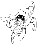Superman is faster than a train coloring page superman could hear sound at almost any wavelength and at great distances. Drawing Superman Coloring Page