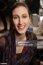 Model Anna Cleveland poses backstage before the Zac Posen fashion... News  Photo