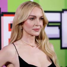 Lindsay Lohan Wore A Sheer Dress With 'Freaky Friday' Easter Egg