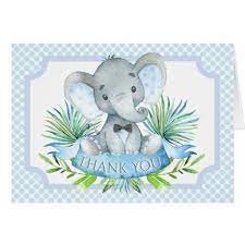 Boys Elephant Baby Shower Thank You Cards Zazzle Com Elephant Baby Blanket Baby Elephant Elephant Baby Gifts