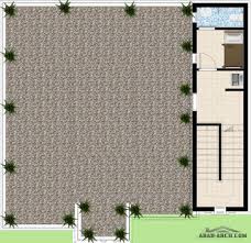 فيلا النرجس مساحة الأرض 260 متر مربع 5 غرف نوم Arab Arch Floor Plans Arch