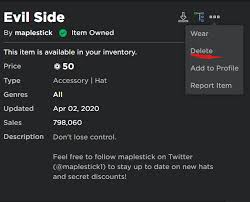 For things on the catalog, go to the catalog and start setting the search price range higher and higher until only one. Do Not Allow Users To Delete Ugc Catalog Items From Their Inventory Website Features Devforum Roblox