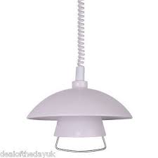 Rise And Fall Pendant Pull Down Ceiling Light White Metal Shade Retractable New Pendant Light Fitting Pendant Light Ceiling Pendant Lights