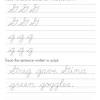 Free handwriting worksheets (alphabet handwriting worksheets, handwriting paper and cursive handwriting worksheets) for preschool and kindergarten. 1