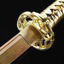 Bohihyu full handmade sharp katana ninja katana sword, 1060/1095(high carbon steel)/damascus steel, full tang blade, real battle swords, alloy tsuba,solid wood handle 4.7 out of 5 stars 107 13 offers from $89.99 Handmade Gold Snake Style Golden Blade Cool Katana Real Etsy In 2021 Katana Samurai Swords Gold Snake