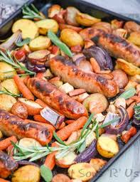 Sausage Apple And Herb Sheet Pan Supper Recipe Sheet Pan Dinners Recipes Sheet Pan Suppers Sheet Pan Dinners