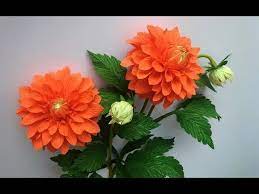 Abc Tv How To Make Dahlia Paper Flower From Crepe Paper 2 Craft Tutorial Paper Flowers Paper Flowers Diy Paper Flower Tutorial