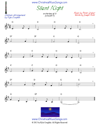 Mary had a little lamb is another easy song that only uses four notes. Silent Night For Clarinet Free Sheet Music