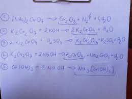 Yellow solution (appears dark brown due to. Nh4 2cr2o7 Cr2o3 K2cro4 K2cr2o7 Cr Oh 3 Gt Na3 Cr Oh 6 Brainly Pl