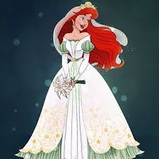 Ariel In Her Wedding Dress Inspired By The Recent Designer Collection Doll Disney Ari Disney Princess Wedding Dresses Disney Wedding Dresses Disney Bride