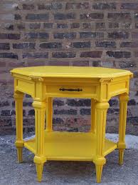 Charming Yellow Table This Would Totally Perk Up A Room Yellow Painted Furniture Octagonal Side Table Painted Furniture