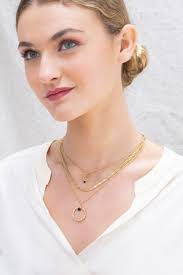 Collier petit anneau torsadé ANGELA