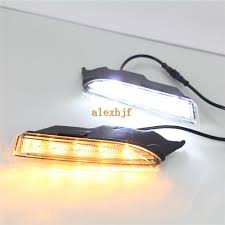 July King Led Daytime Running Lights Drl Case For Volkswagen Scirocco R 2010 14 Led Fog Lamp Yellow Turn Signal Light Ha Running Lights Fog Lamps Car Lights