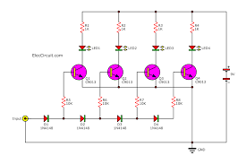 120 led stereo vu meter circuit 120 led ka2281 vu metre devresi sprint layout pcb, gerber download circuit diagram download: Led Vu Meter Circuits Using Transistors 5 To 20 40 Led Eleccircuit Com