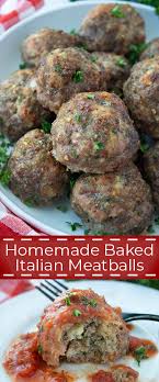 The Best Baked Italian Meatballs Recipe Baked Italian Meatballs Italian Meatballs Recipe Baked Meatball Recipe