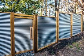 It will be attached to another fence on either side (one is sturdy, and i want to make sure the new fence i put up is done right, and that it will hold over time. 15 Most Attractive Corrugated Metal Fence Inspirations For Amazing Exterior Jimenezphoto