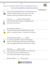 Big book of math practice problems addition and subtraction: 3rd Grade Addition And Subtraction Word Problems