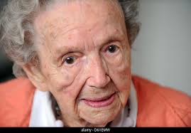 The oldest citizen oh Hanover, Elsa Peck, is pictured during a conversation  at a retirement home in hanover, Germany, 19 April 2012. Elsa Peck will  celebrate her 110th birthday