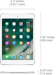Dimensions For Wi Fi Model Ipad Ipad Mini Apple Ipad Mini