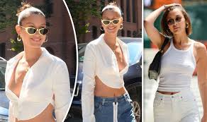 Bella Hadid flashes sideboob as she goes BRALESS after exposing ...