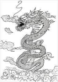 Discover our dragon coloring pages. Dragon Asian Inspiration Dragons Adult Coloring Pages