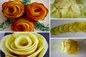 Comment Faire De Croustillantes Roses De Pomme De Terre4 80 2 Votes Ingredients Pommes De Terre Beurre Et Rose Pomme Pomme De Terre Repas Facile Et Rapide