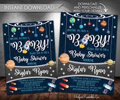 Outer Space Baby Shower Invitation Planet Baby Shower Invitation Solar System It S A Space Baby Shower Outer Space Baby Shower Baby Shower Invitations Etsy