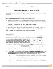 .(answer key) download student exploration: Ionic Charges Chemical Formula A Lithium And Fluorine Li 1 F 1 Lif B Beryllium Course Hero
