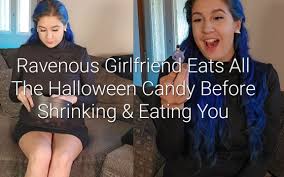 Ravenous Girlfriend Eats all the Halloween Candy Before Getting Fucked