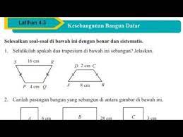 Kunci jawaban matematika kelas 7 semester 2 halaman 28. Latihan 4 3 Nomor 1 2 3 4 5 6 Kelas 9 Smp Mts Kesebangunan Bangun Datar Matematika Halaman 238 Bab 4 Youtube