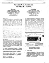 Netscape communications type subsidiary of aol industry internet, software, telecommunication founded 1994 headquarters mountain view, california, united states (as an… Netscape Communicator S Collapsible Toolbars Proceedings Of The Sigchi Conference On Human Factors In Computing Systems