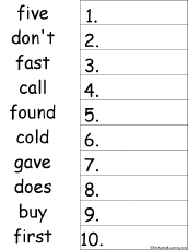 Find the 1st grade lesson plans included in our curriculum or learn how to make your own lesson plans for your first grader! Dolch Put The Words In Alphabetical Order Worksheets Enchantedlearning Com