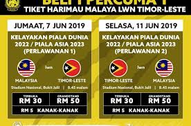 Malaysia jumped from bottom to fourth spot in group a of the fifa world cup 2018/afc asian cup. Jelang Laga Melawan Timor Leste Malaysia Adakan Promo Tiket Bolasport Com