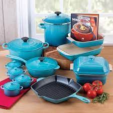 Le creuset orange pan set x 4 18 20 22 28 enamel cast iron no lids well used. Le Creuset Cookware Set 20 Piece In Caribbean Love This Color Le Creuset Cookware Le Creuset Cookware Set Cookware Set