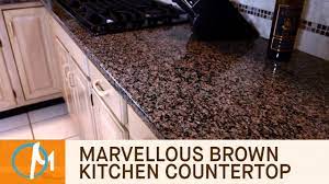And even the stainless steel tech. Marvellous Brown Granite Kitchen Countertops Marble Com Youtube
