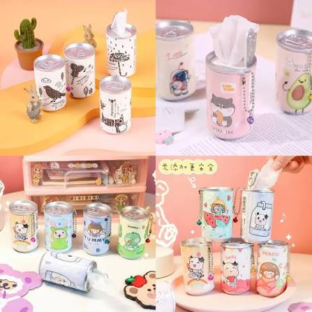 Refillable Cute Can Wet Wipes Dispenser – Leakproof Design with Keychain – Fun Animal & Avocado Designs for Kids & Adults | Daraz.pk