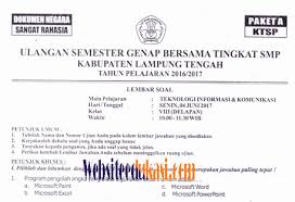 Soal Uas Ukk Tik Smp Mts Kelas 8 Tahun 2018 Websiteedukasi Com
