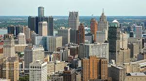 Detroit Skyline Detroit Skyline Detroit City Michigan Road Trip