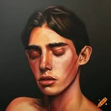 Realistic painting of four men by chloe wise