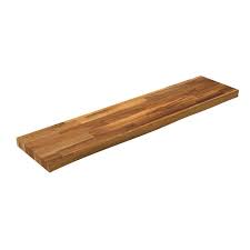 These are floating wood shelves, specifically teak. Interbuild 42x10x1 5 Inch Acacia Live Edge Floating Shelf Golden Teak Stain The Home Depot Canada