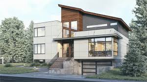 Modern house plans feature lots of glass, steel and concrete. Contemporary House Plan With 4 Bedrooms And 3 5 Baths Plan 7885