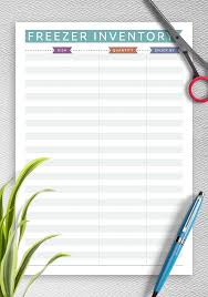 It follows on from a process i was developing using. Download Printable Freezer Inventory Casual Style Pdf