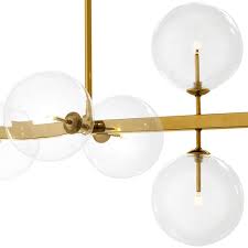 eichholtz hanglamp largo hanglamp antique brass bol met glazen bollen hanglamp glazen bol helder glas
