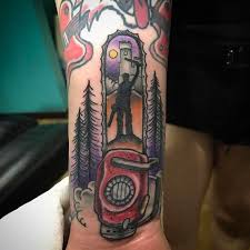 Black And White Vs Color Tattoo Reddit Army Of Darkness Tattoo Aaron Casas Movie Tattoos Horror Tattoo Tattoo Clothing