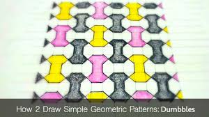 how to draw simple geometric patterns dumbbell tiling