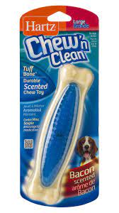 Hartz Chew N Clean Bacon Scented Dental Dog Bone Chew Toy Large Want Additional Info Click On The Image This Is An Affil Dog Toys Dog Chew Toys Chew Toy