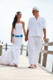 All White Bride Groom Mens Beach Wedding Attire Beach Wedding Groom Beach Wedding Men
