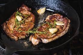 Pat it dry with a paper towel and then season it generously on the top, bottom, and sides with salt. Skillet Ribeye Steak Recipe